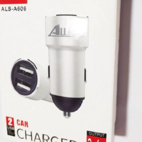 شارژر فندکی آلیسون مدل ALS‑A606 – دو پورت USB فست شارژ با بدنه فلزی مقاوم
